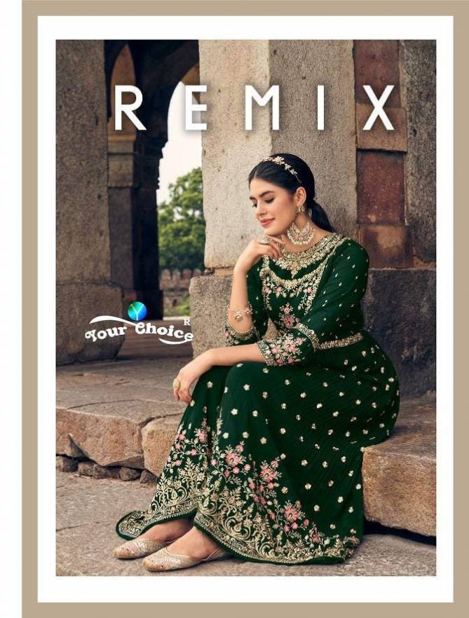 Your Choice Remix jump suit Heavy Wedding Wear Georgette Salwar Suits Collection